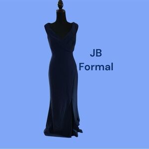 BEAUTIFUL SAPPHIRE BLUE SLEEVELESS FORMAL BY JASMINE BRIDESMAID SIZE 14